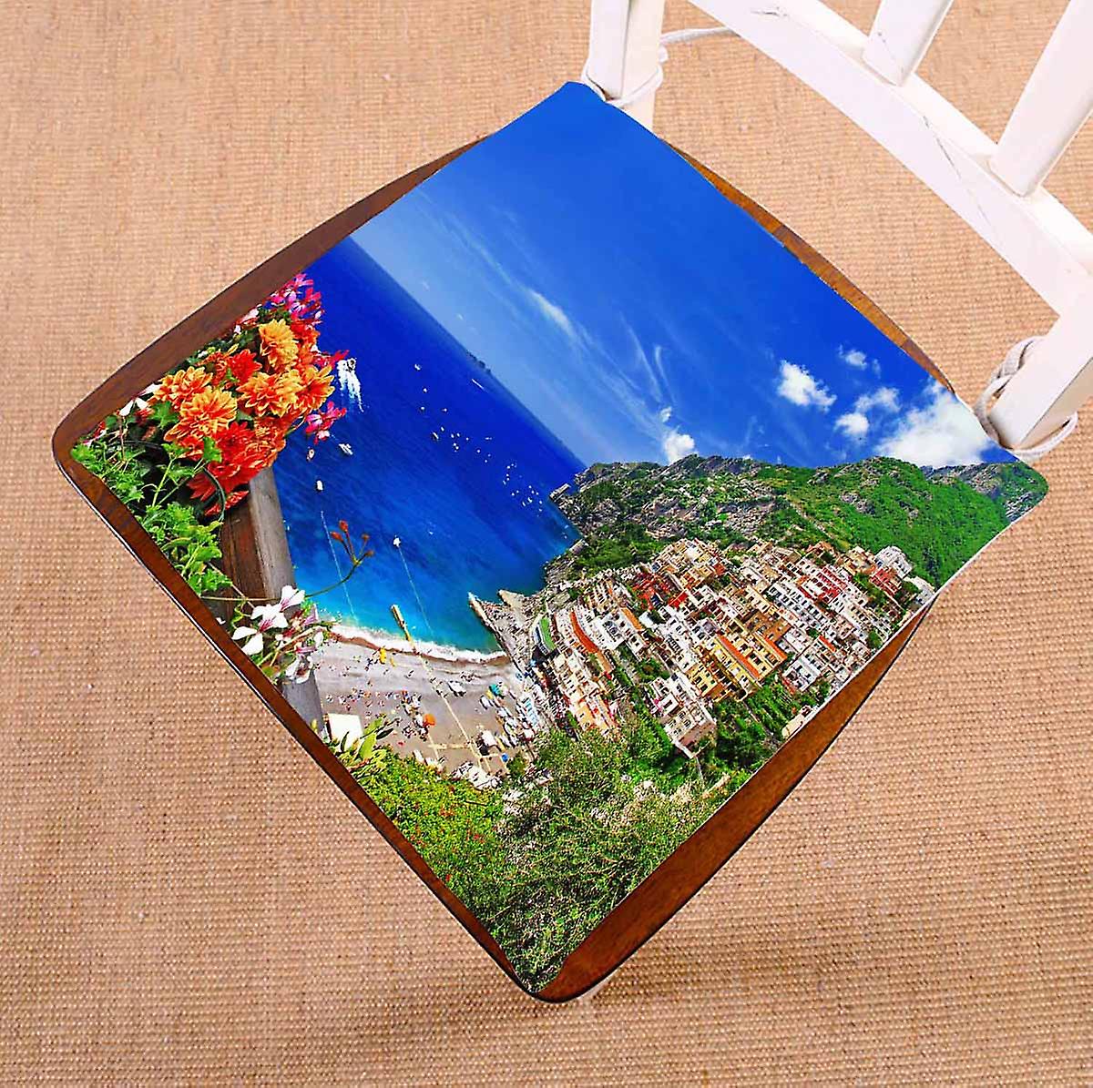 Positano Coast Amalfi Italy Chair Pads Chair Mat Seat Cushion Chair Cushion Floor Cushion 45x45 Cm