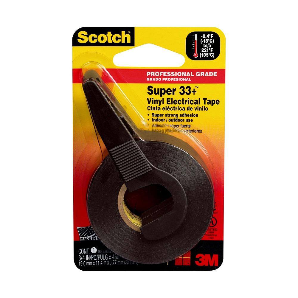 Scotch Super 33+ 0.75 in x 12.5 yd Vinyl Electrical Tape (Case of 24) 10414NA