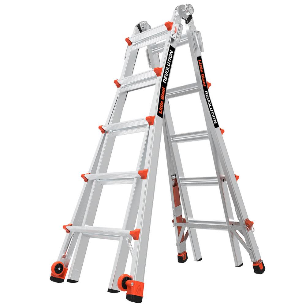 Revolution M22 Aluminum Type-1A 300lb Telescoping Multi-Position Ladder with Ratchet Leg Leveler