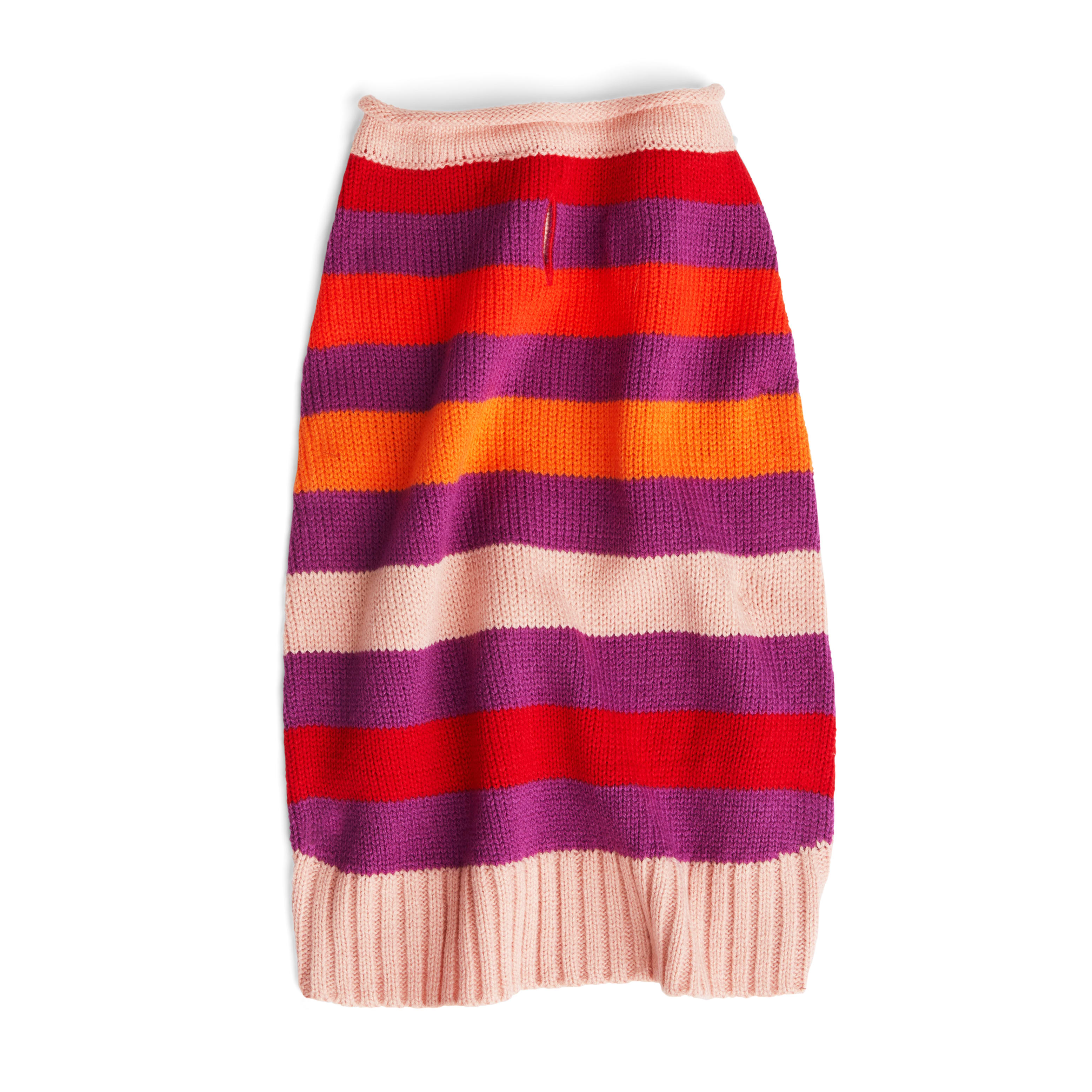 YOULY Pink Stripe Dog Sweater， XX-Small