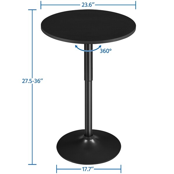 Yaheetech Adjustable Round Pub Table Bar Table