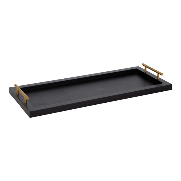 Kate And Laurel Halsey Tray 10x24 Black