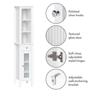 RiverRidge Home Prescott 11.75 in. W x 60 in. H x 13 in. D Slim Tall Cabinet in White 06-163