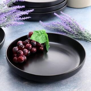 OUR TABLE Landon 24 fl. oz. 9.5 in. Pepper Black Round Stoneware Dinner Bowl (Set of 6) 985119865M