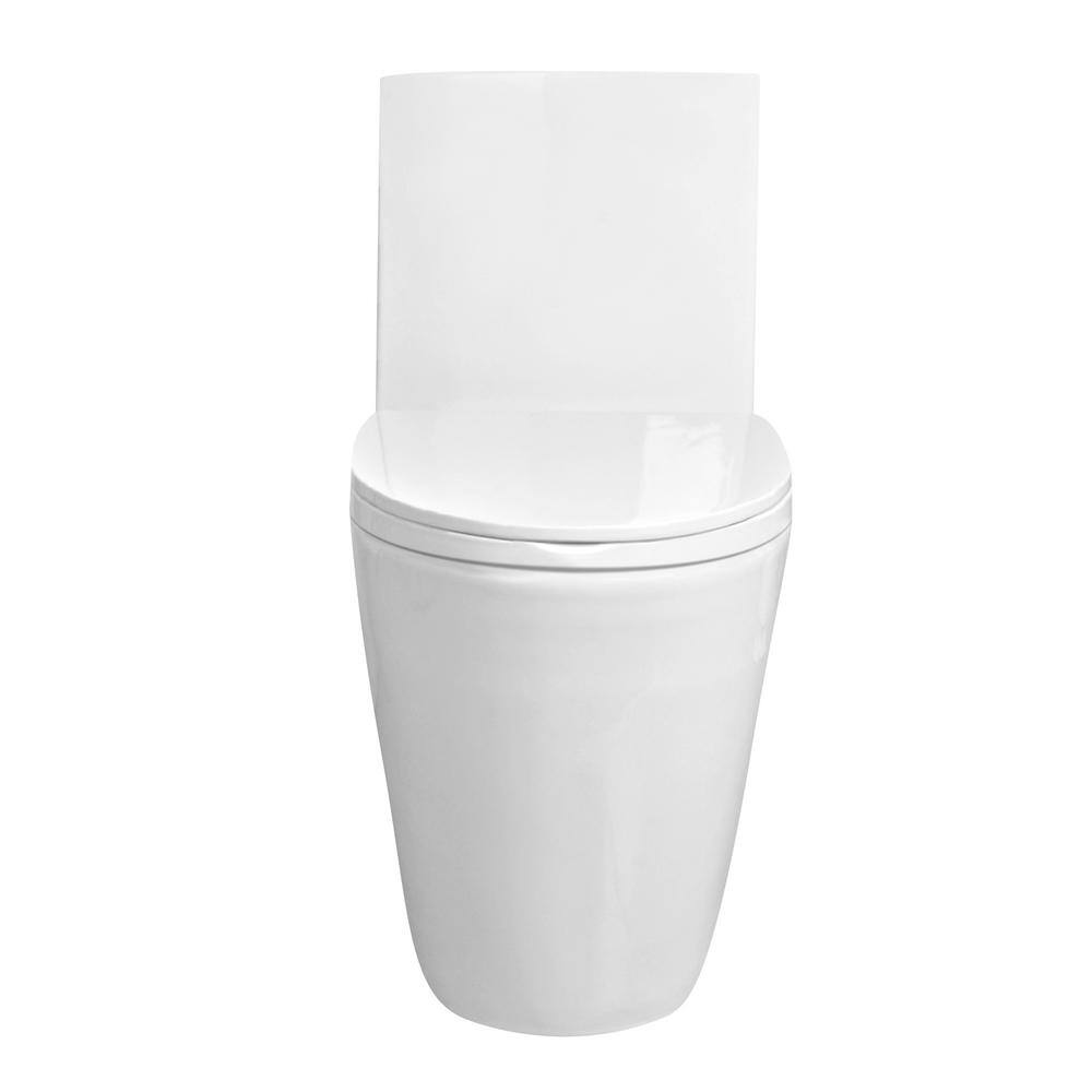 DEERVALLEY DeerValley Ace 1-piece 1.11.6 GPF Dual Flush Elongated Toilet in Glossy White Seat Included DV-1F52102