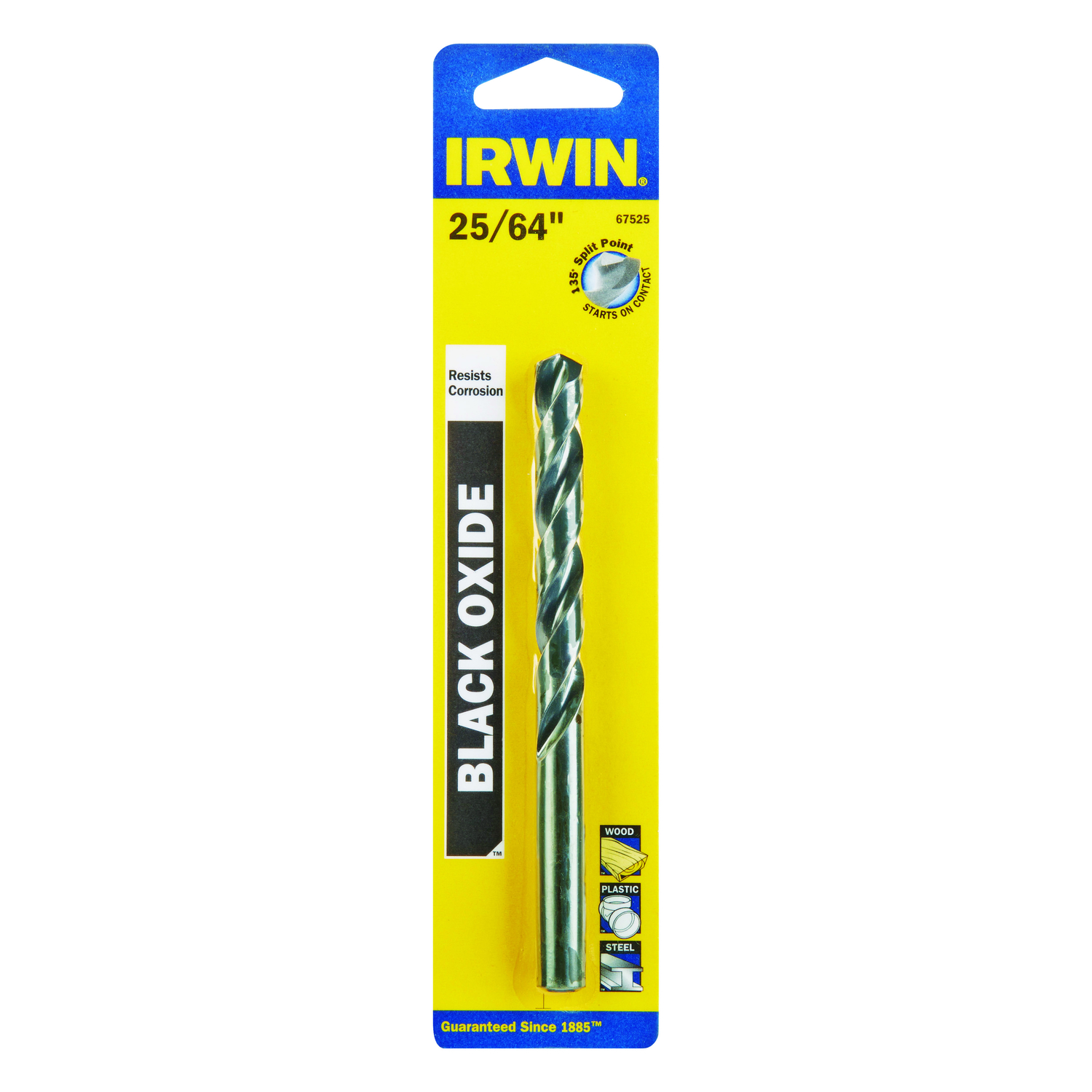 Irwin 25/64 in. X 5-1/8 in. L High Speed Steel Drill Bit 1 pc