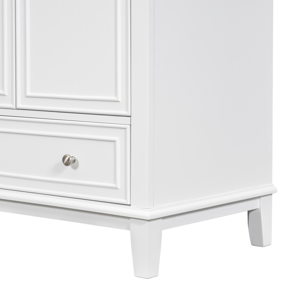 Bathroom Cabinet with Doors and Drawer