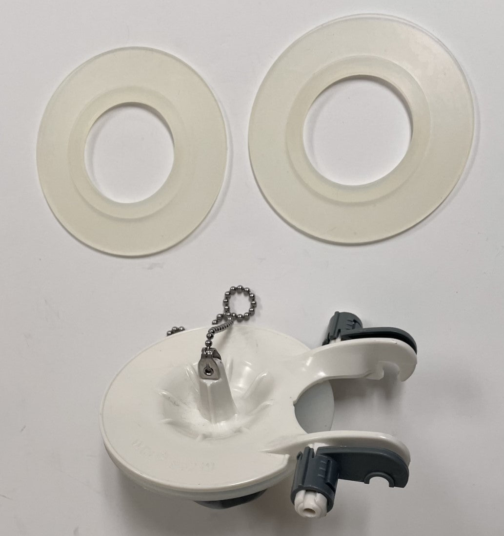 Adjustable 3-inch Toilet Flapper Valve Replacement for 3 inch flush holes with 2 extra replaceable silicone seal.