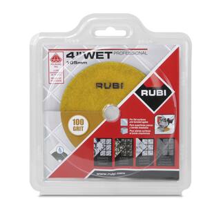 Rubi 4 in. 100 Grit Resin Wet Polishing Pad 61945