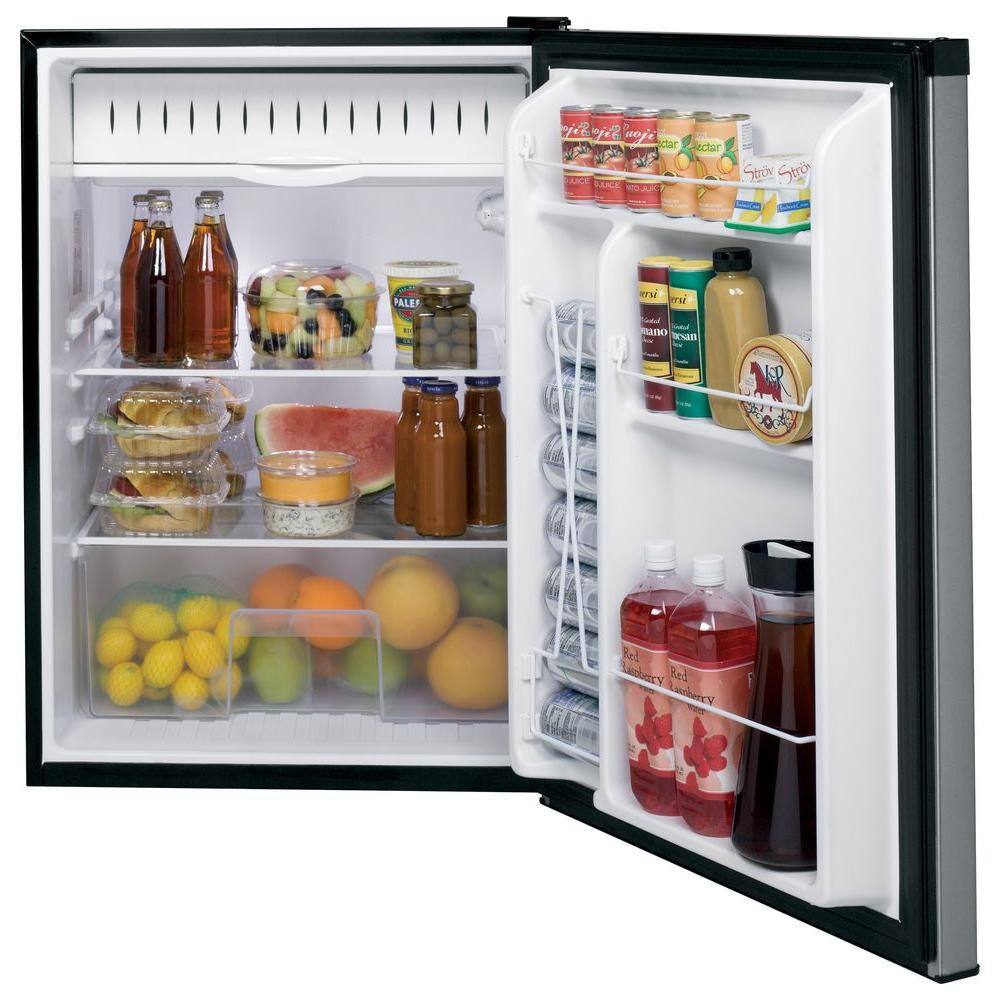 GE 5.6 cu. ft. Mini Fridge in Stainless Steel GCE06GSHSB