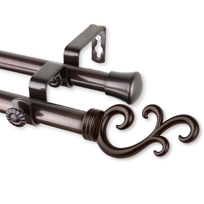 Rod Desyne Swan 13/16 Double Curtain Rod