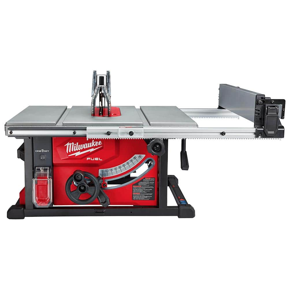 Milwaukee M18 FUEL 18V Lithium-Ion Brushless 10 in. Cordless Dual Bevel Sliding Compound Miter Saw with 8-1/4 in. Table Saw 2734-20-2736-20