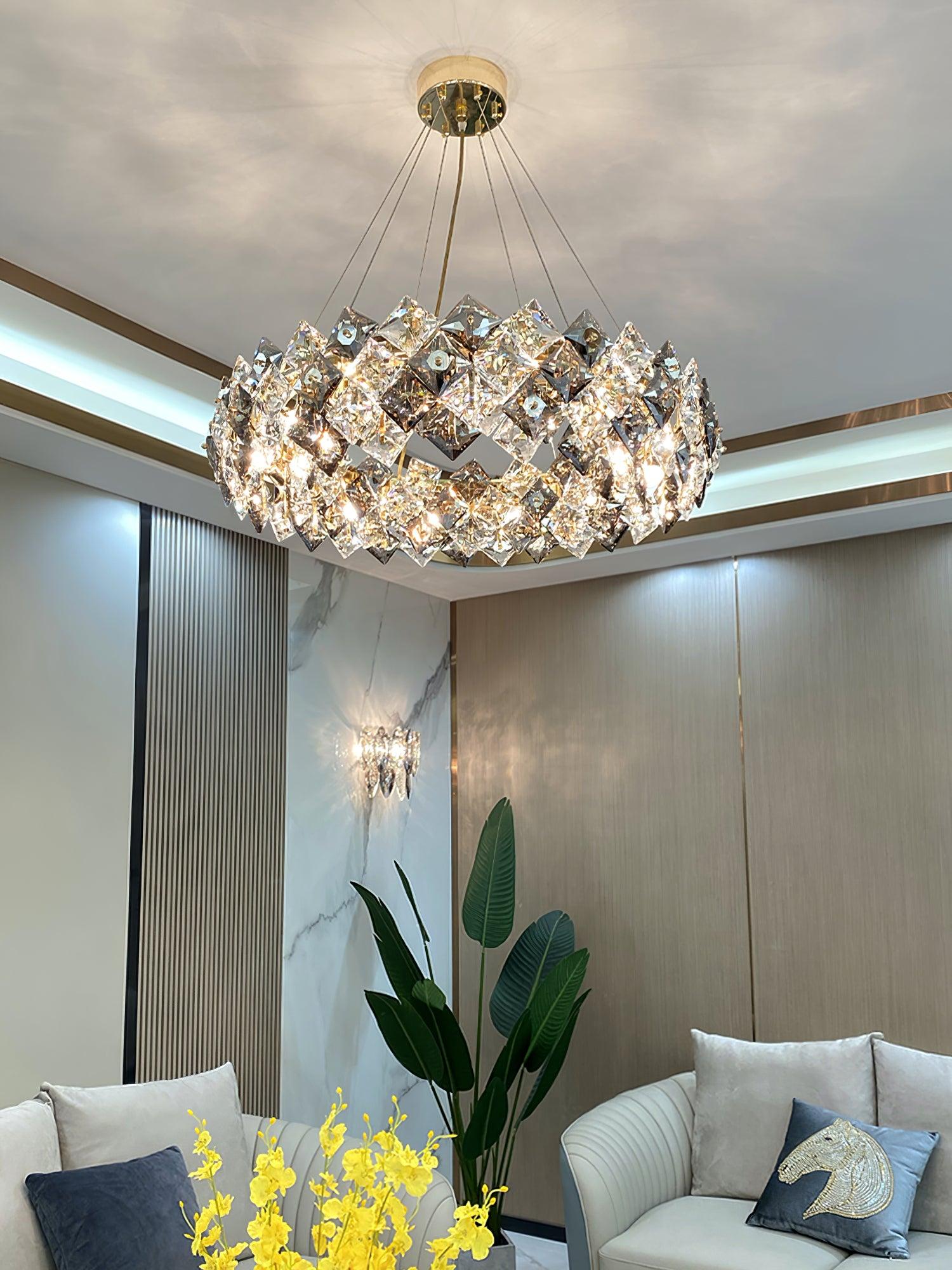 Scale Crystal Round Chandelier