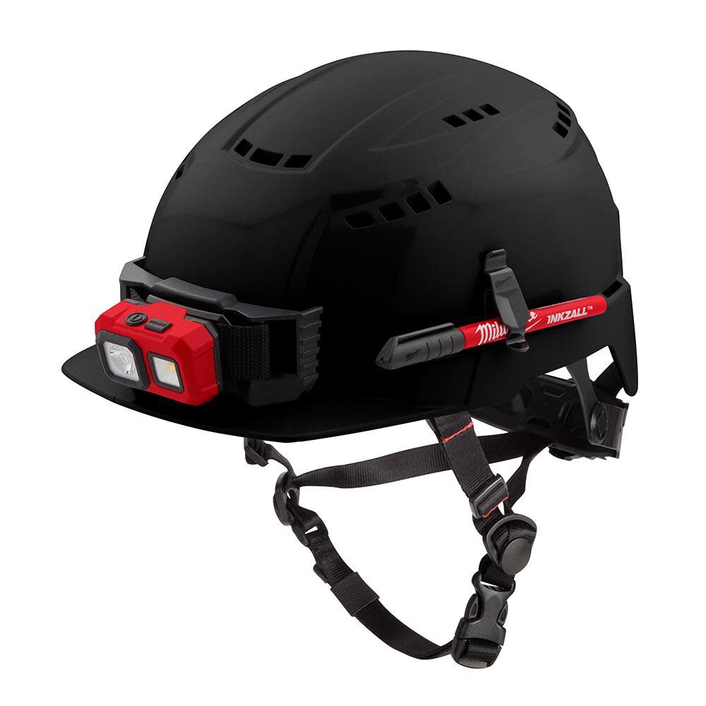 Milwaukee Black Front Brim Vented Helmet with BOLT Class C 48-73-1330 from Milwaukee