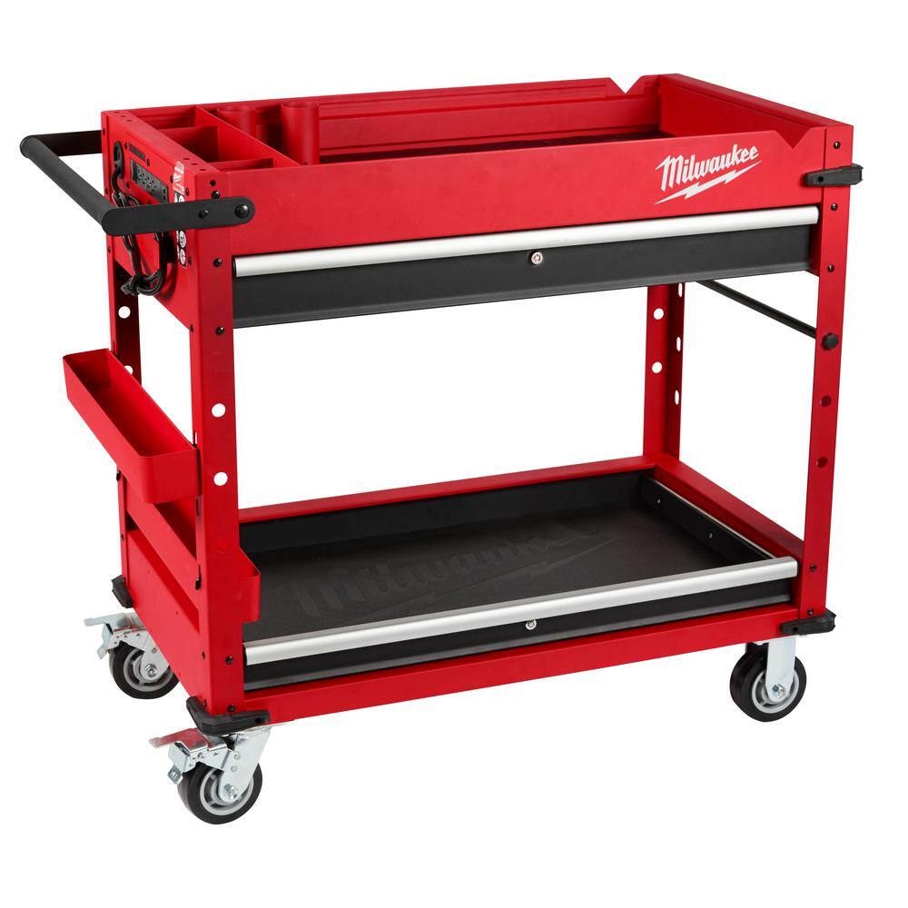 MW 40 in. 2-Drawer Steel Work Cart