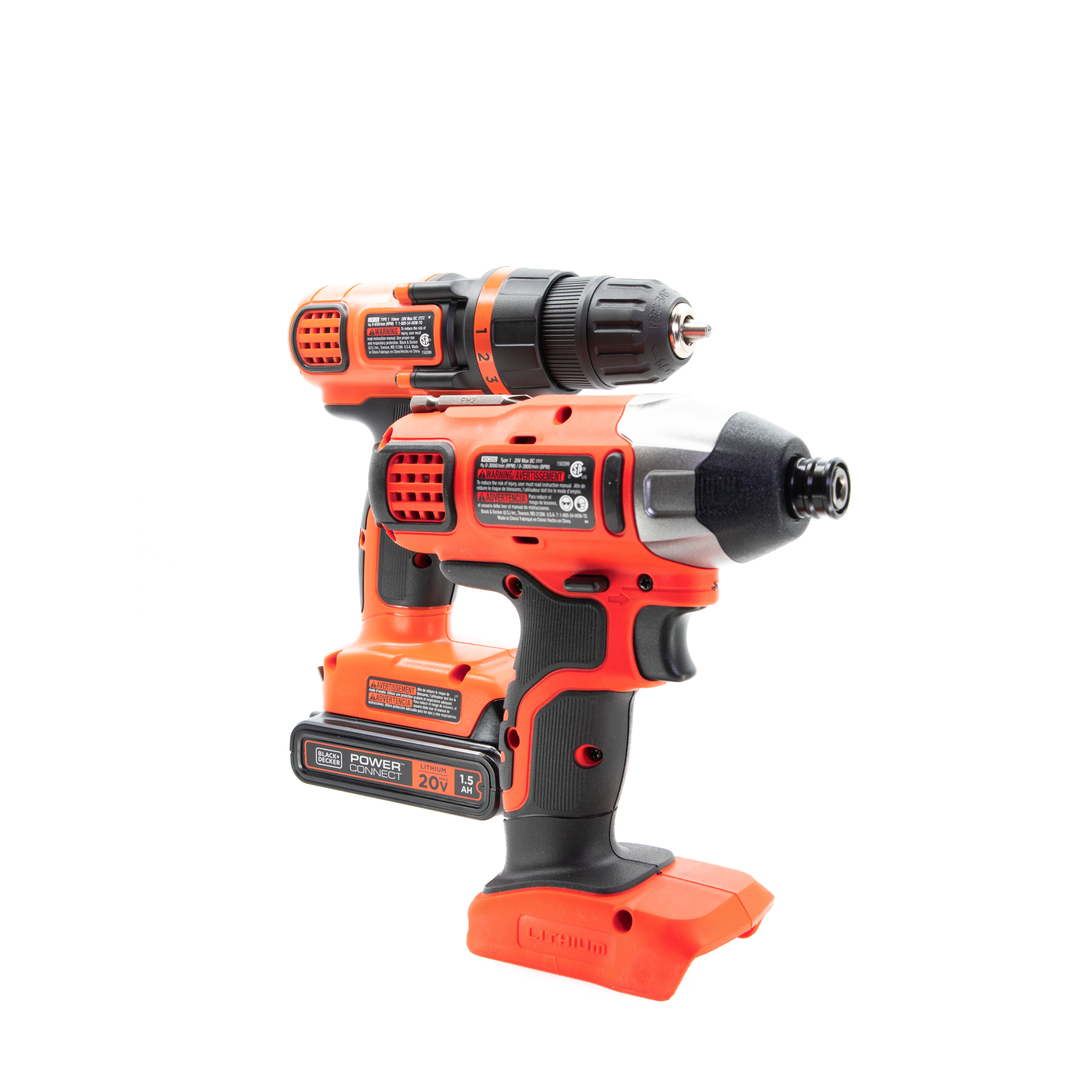 20V MAX* Cordless Drill and Impact Driver, Power Tool Combo Kit with Battery and Charger