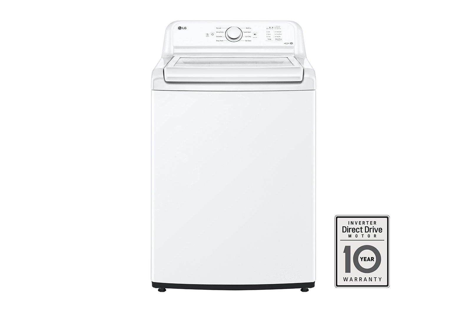 Lg WT6105CW 4.1 Cu. Ft. Capacity Top Load Washer With Agitator And Slamproof Glass Lid