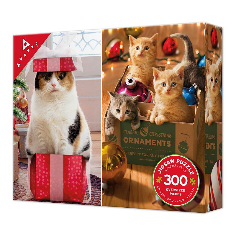 Ceaco Avanti Holiday Cats 300-Piece Jigsaw Puzzle