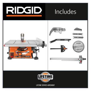 RIDGID 15 Amp 10 in. Portable Jobsite Table Saw (No Stand) R4518NS