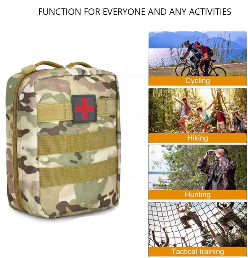 Outdoor Travel Camping Hiking Mini Emergency Medical Storage Bag Tactical First Aid Portable New Medical Waist Bag