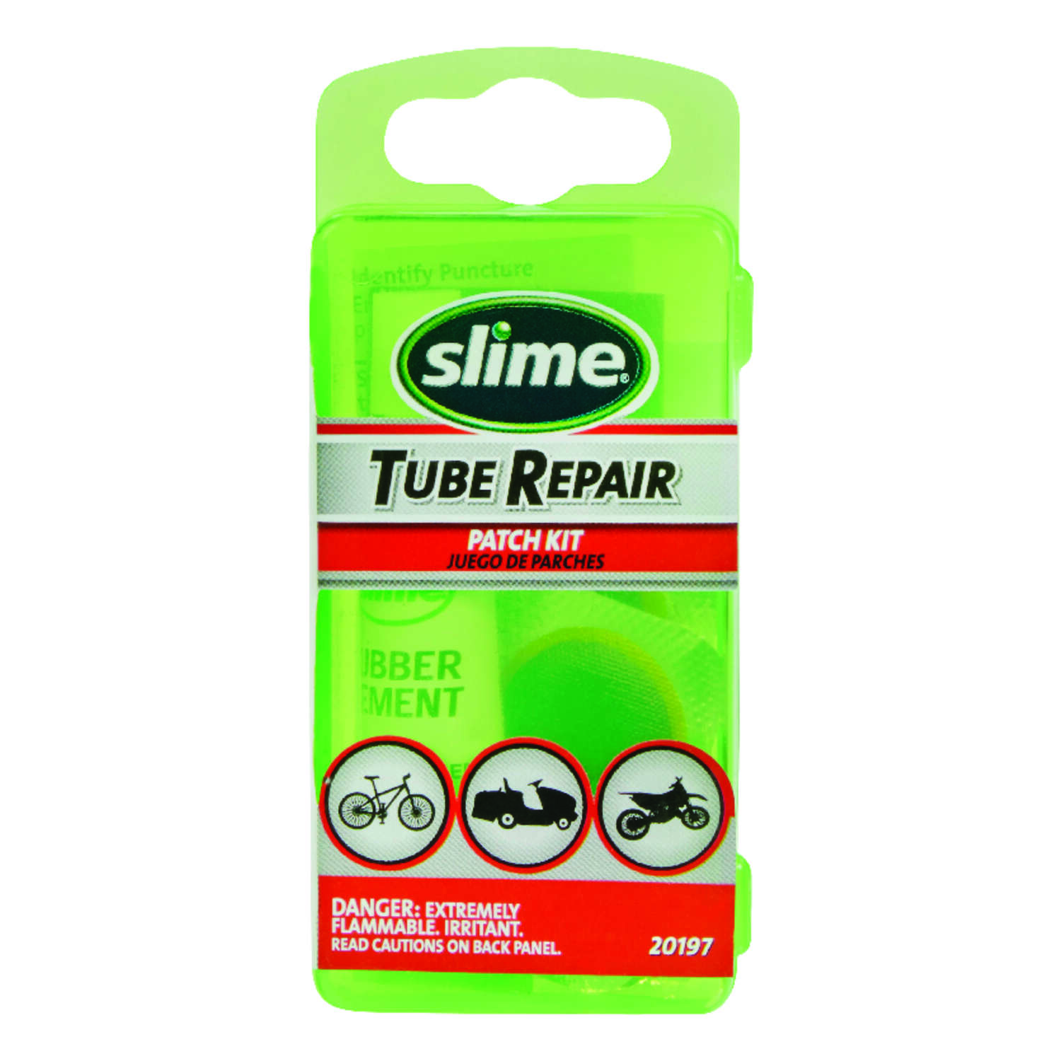 Slime Rubber Bike Tire Patch Kit Green