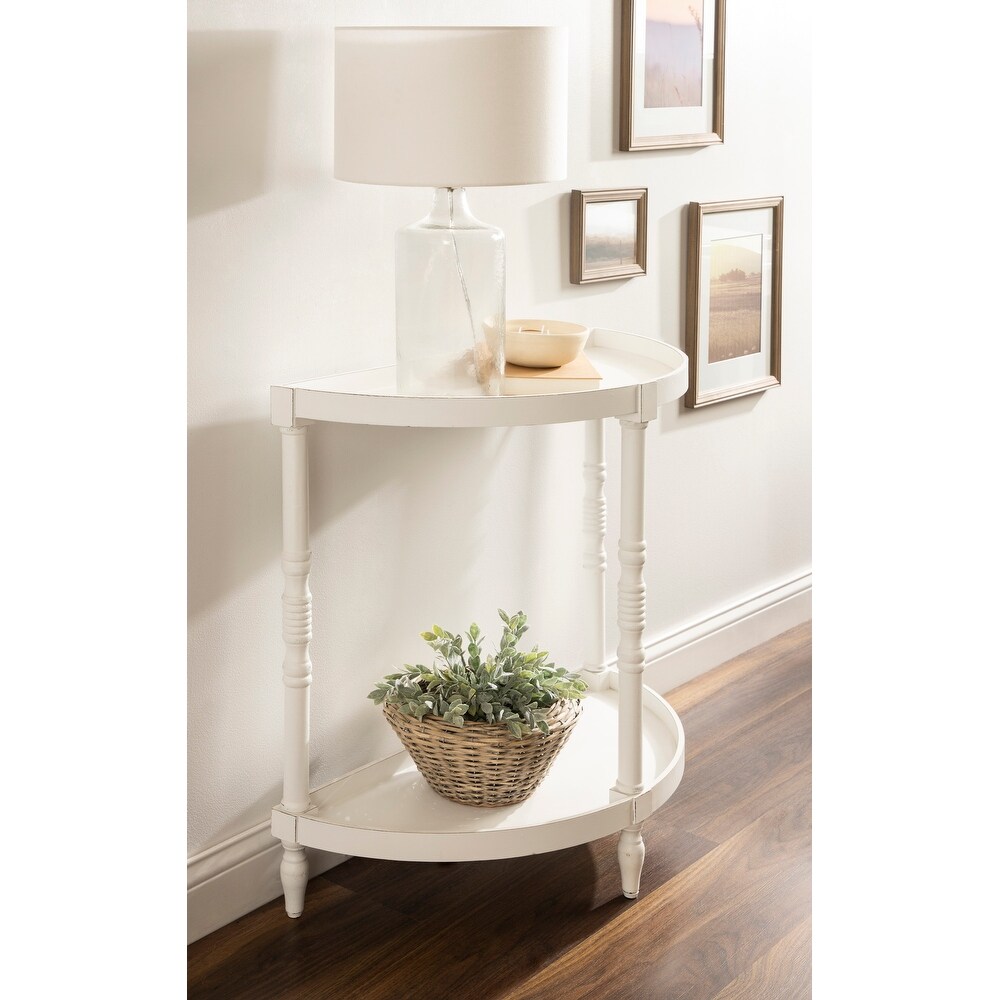 Kate and Laurel Bellport Wood Console Table with Shelf