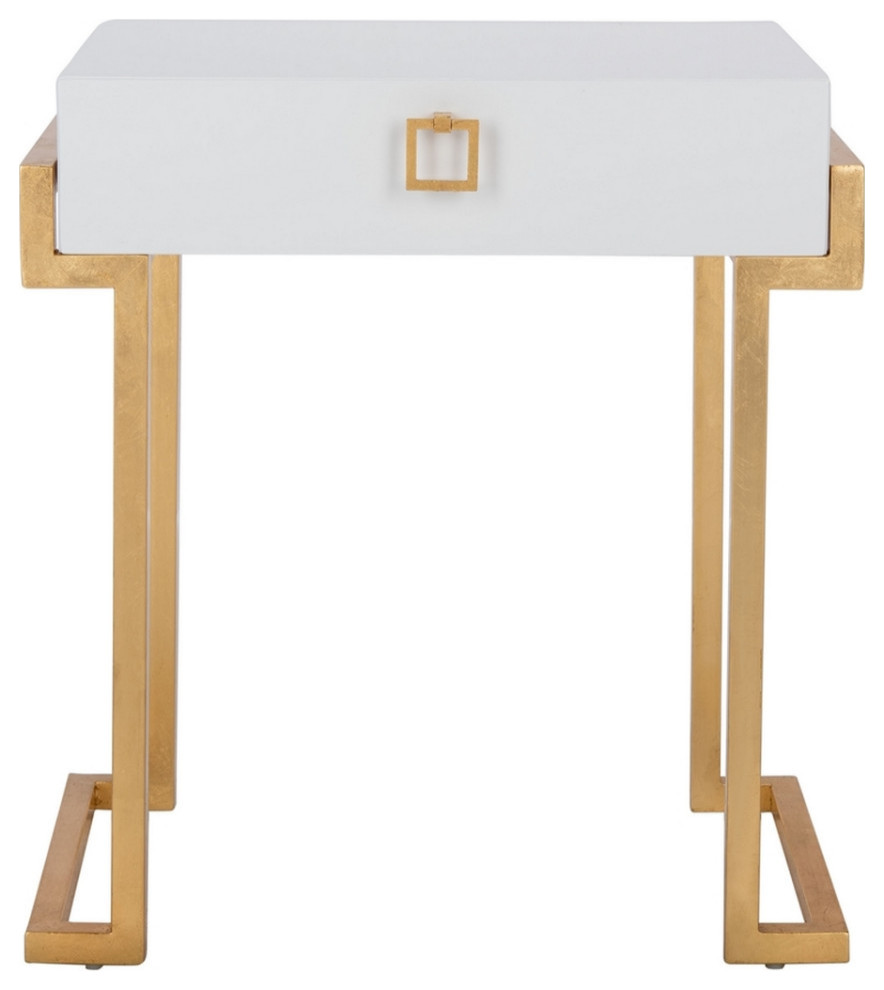 Larue Lacquer Side Table White   Modern   Side Tables And End Tables   by Virgil Stanis Design  Houzz