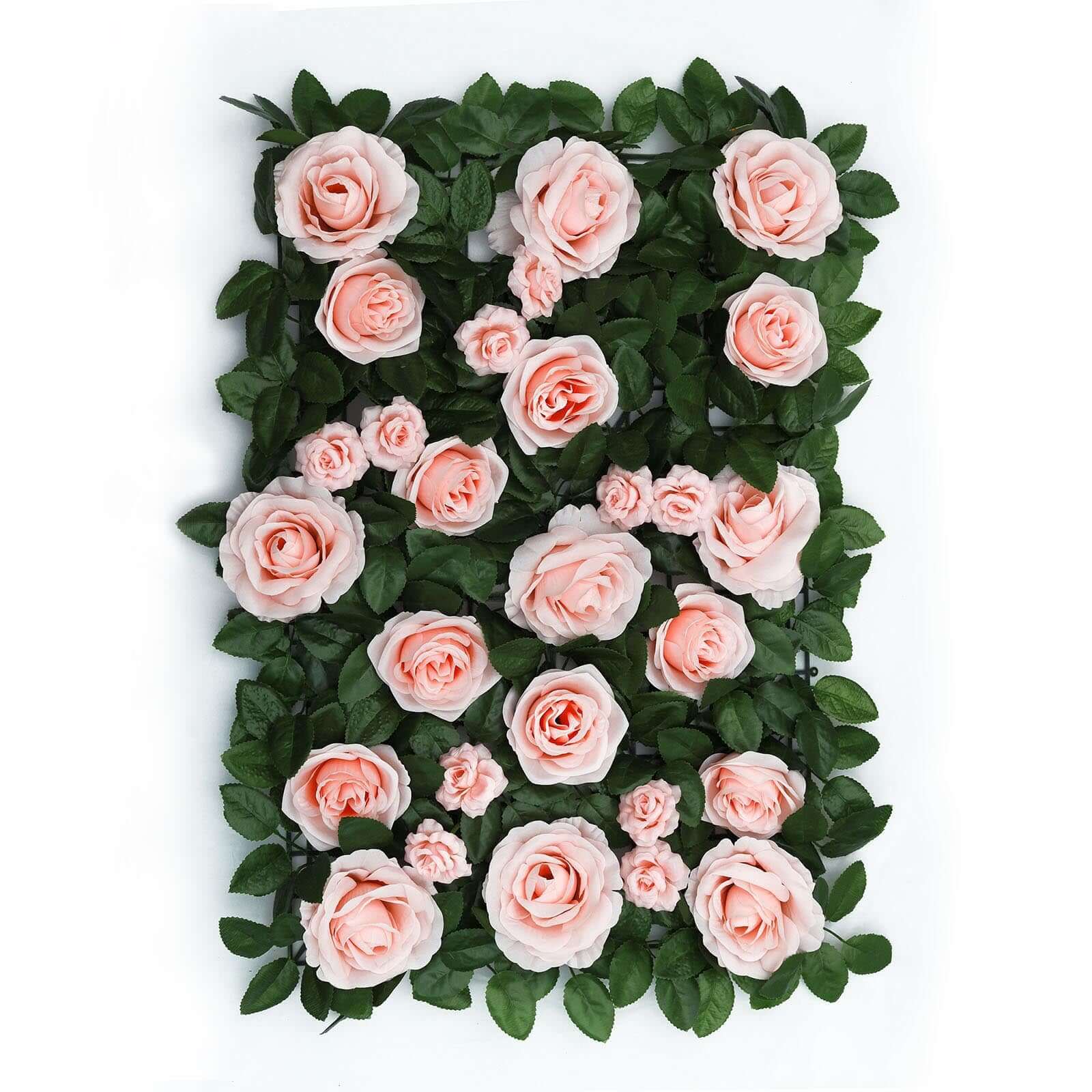 Easy-Install Blush Silk Rose Flower Mat Wall Panel Backdrop 3 Sq ft.