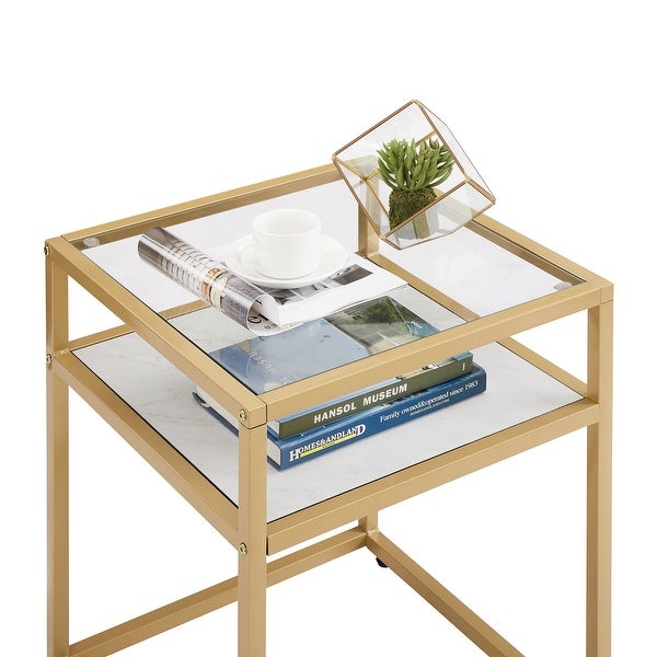 Tempered Glass Top Side Table