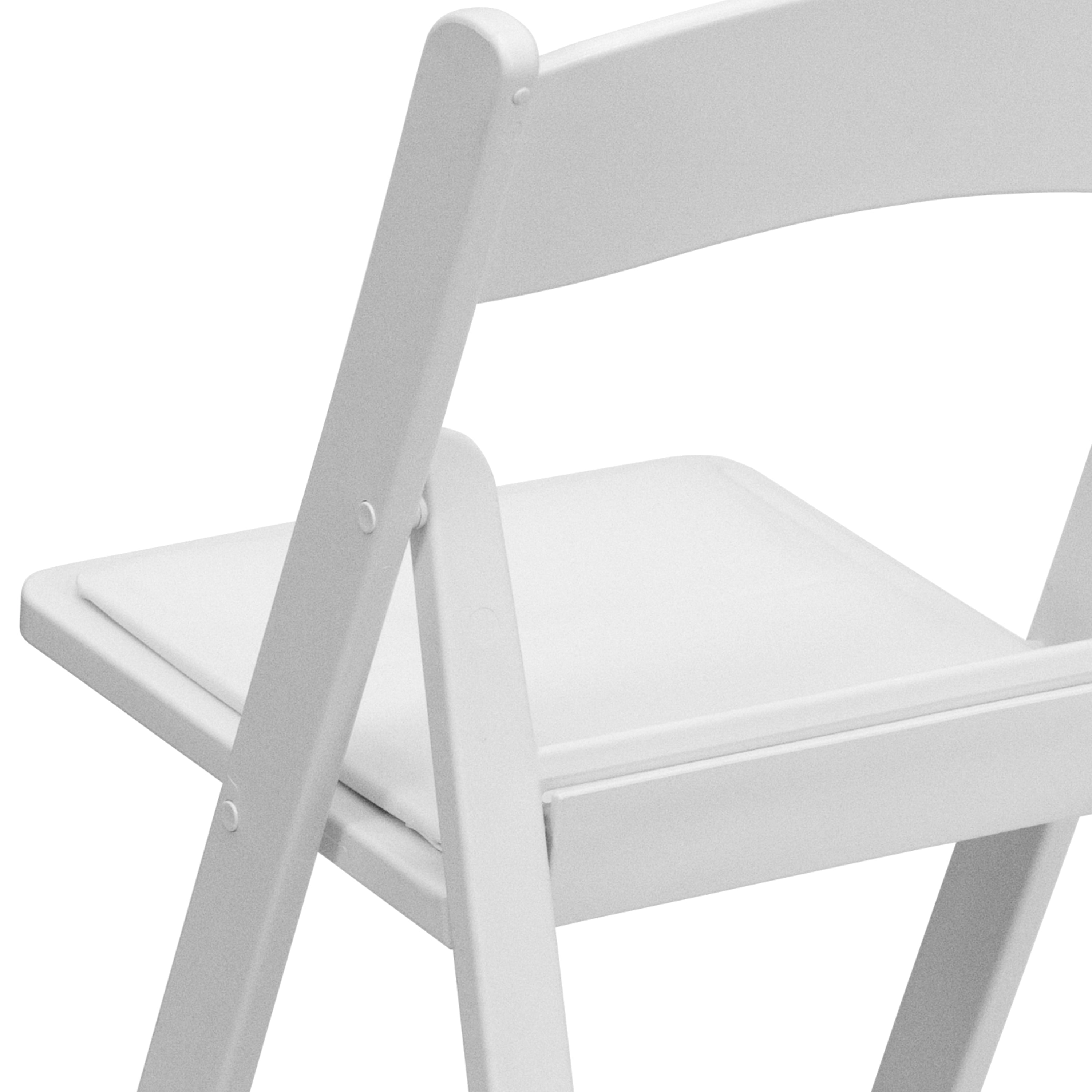 Flash Furniture Hercules™ Folding Chair - White Resin – 1000LB Weight Capacity - Comfortable Event Chair - Light Weight Folding Chair