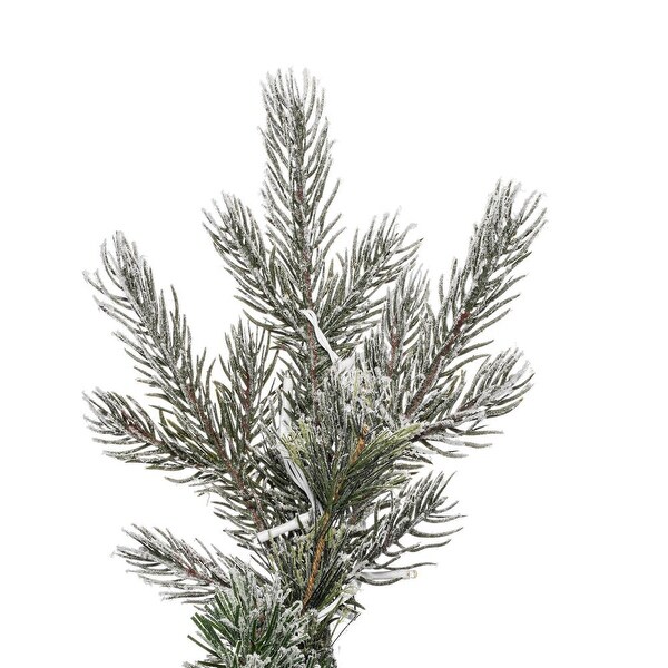 Vickerman 9' x 51 Flocked Slim Kiana Artificial Christmas Tree，3mm LED Color Changing Lights