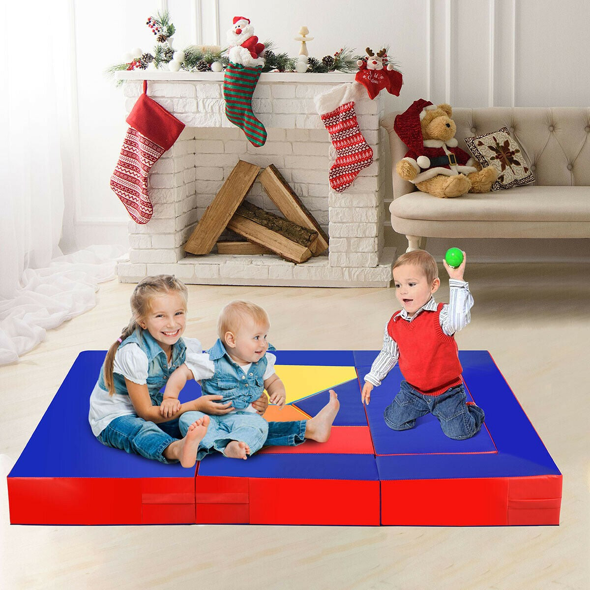 Costzon 4-in-1 Unique Shapes Convertible Climb and Crawl Foam Set