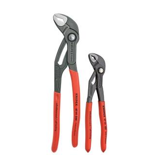 KNIPEX Forged Steel Cobra Pliers Set with 61 HRC Teeth (2-Piece) 00 31 20 V01 US