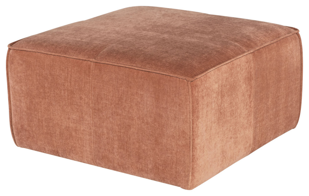 Santina Nectarine Fabric Sofa Ottoman   Contemporary   Footstools And Ottomans   by Beyond Design  ampMore  Houzz