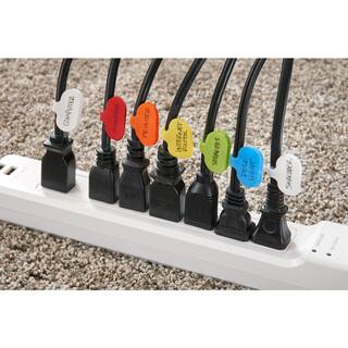 Wrap-It Storage Cable Labels SmallOval Multi-Color (36-Pack) A436-CL-V-MC