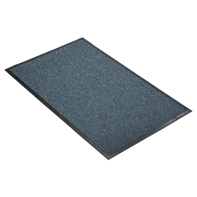 3 x27 x4 x27 Solid Dotted Doormat Blue black Hometrax