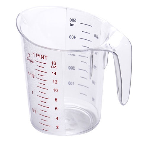 Value Series PMCP-50 Polycarbonate Measuring Pitcher， 1/2 Quart Capacity