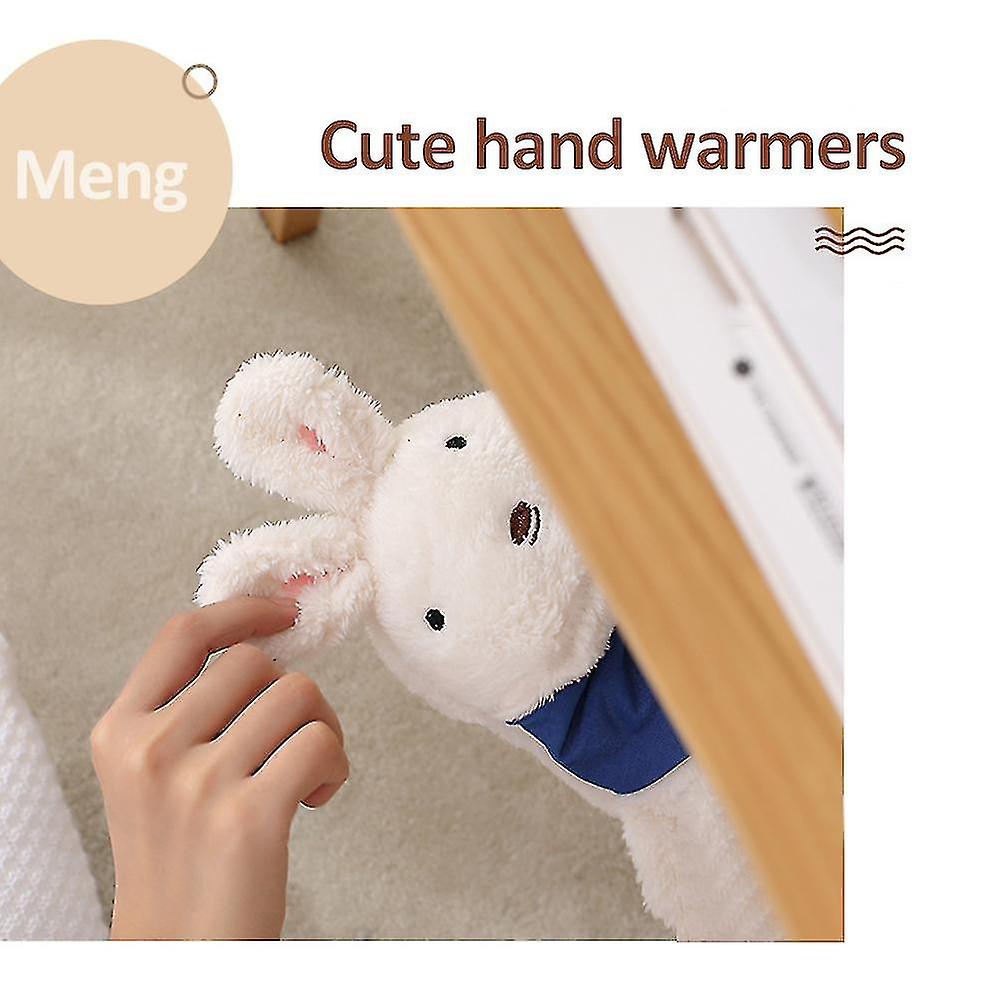 Creative Cartoon Rabbit Bear Hot Water Bag Cover Explosion-proof Plush Fabric Fur Thermal Bag Detach