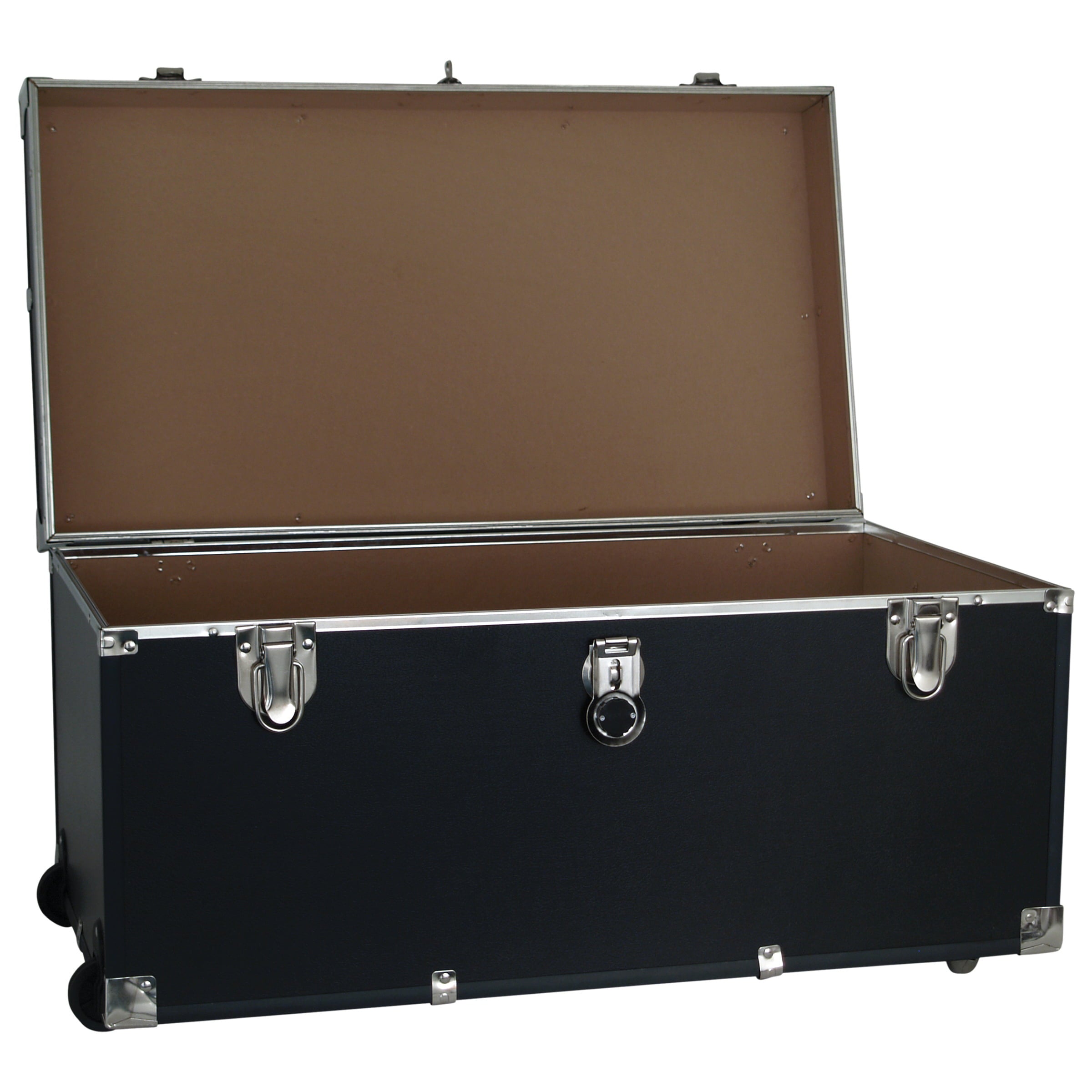 Seward Trunk Traveler 31 in. Locking Trunk with Wheels - Black