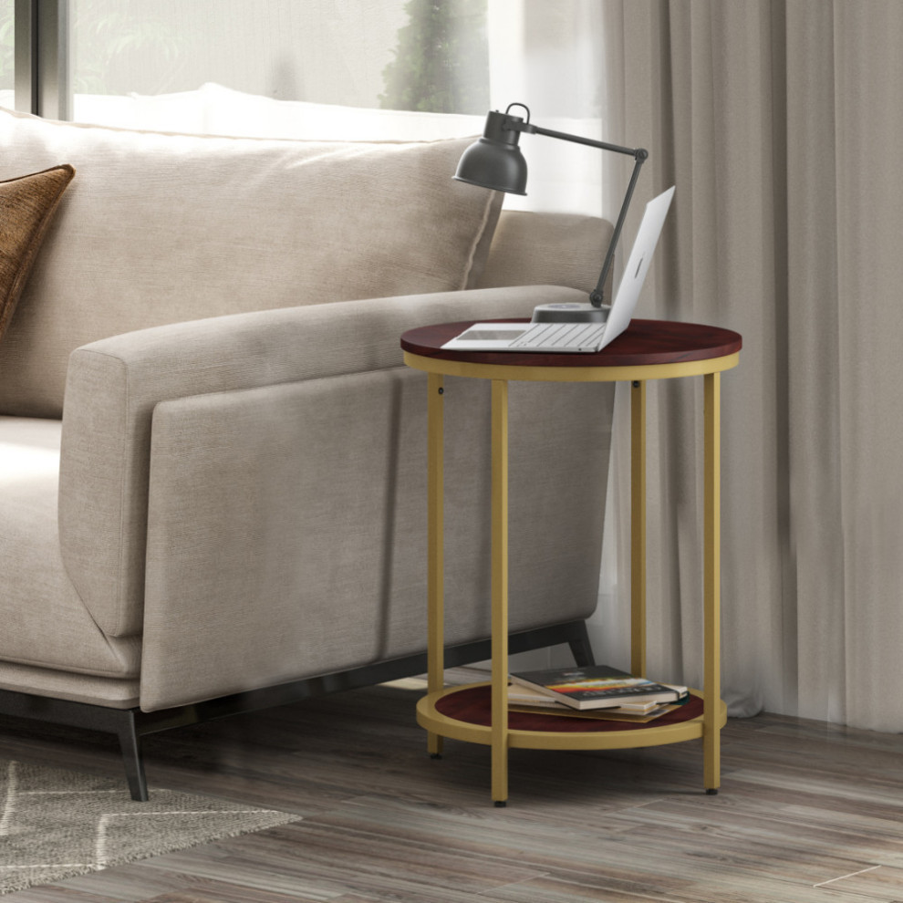 Jenna Round Side Table   Contemporary   Side Tables And End Tables   by Simpli Home Ltd.  Houzz