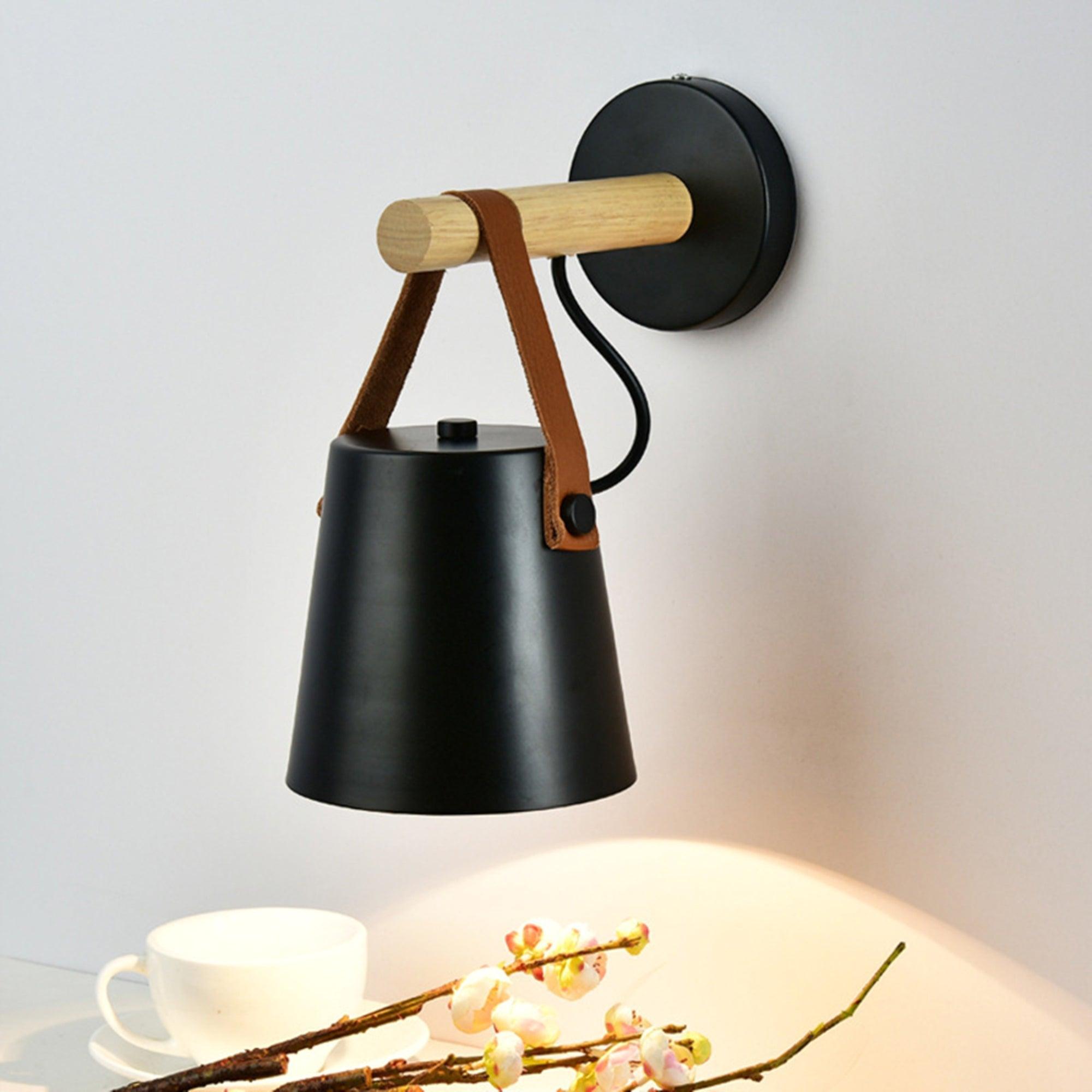 Wooden Conical Wall Light