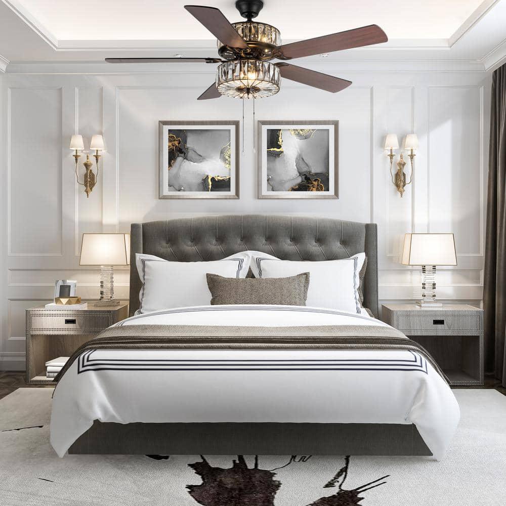 River of Goods Duchess 52 in Clear Crystal LED Ceiling Fan With Light