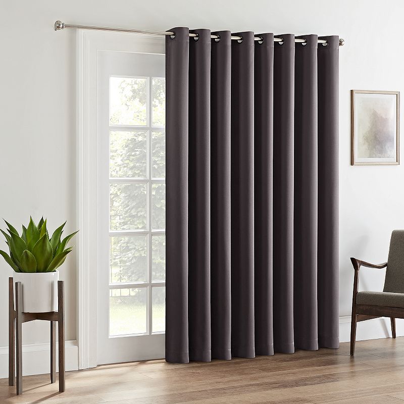 eclipse Tricia Room-Darkening 1-Panel Patio Door Curtain