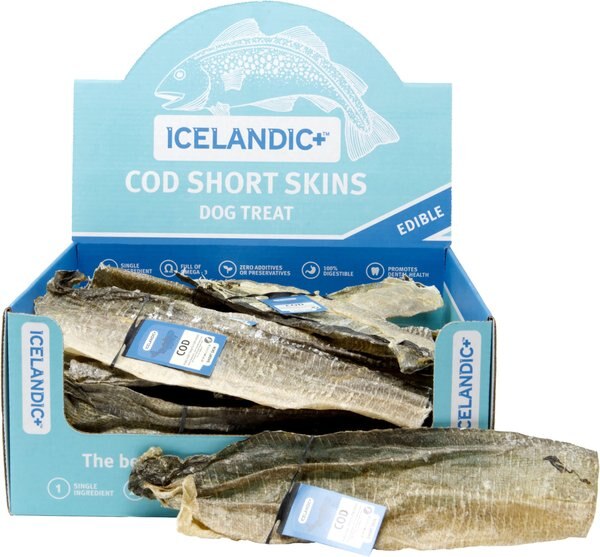 Icelandic+ Cod Short Skin Strips Fish Dog Treat