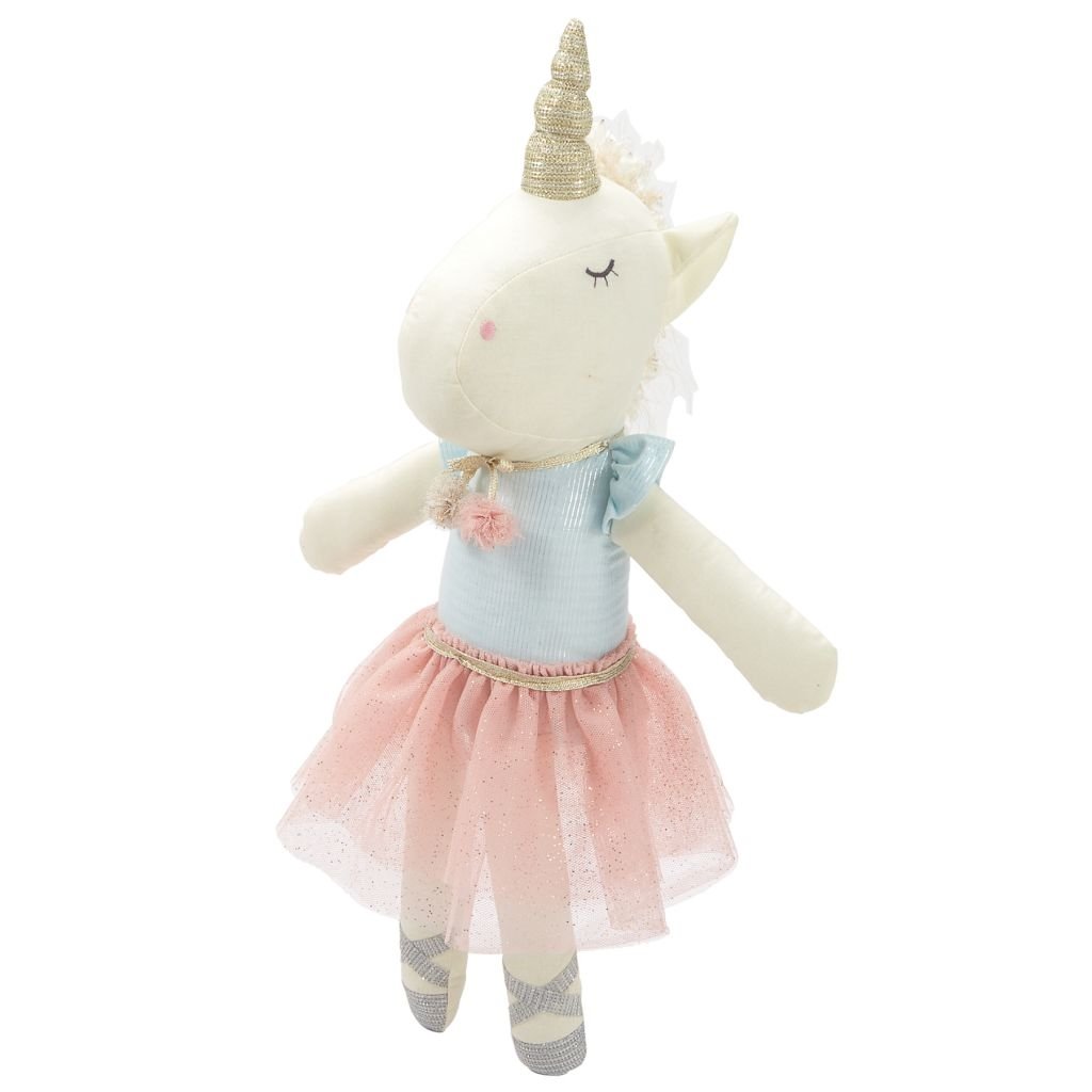 Plush Ballerina Unicorn Doll (Linen Shirt)