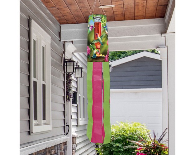 Briarwood Lane Spring Hummingbird Feeder Windsock Wind Twister 40x6