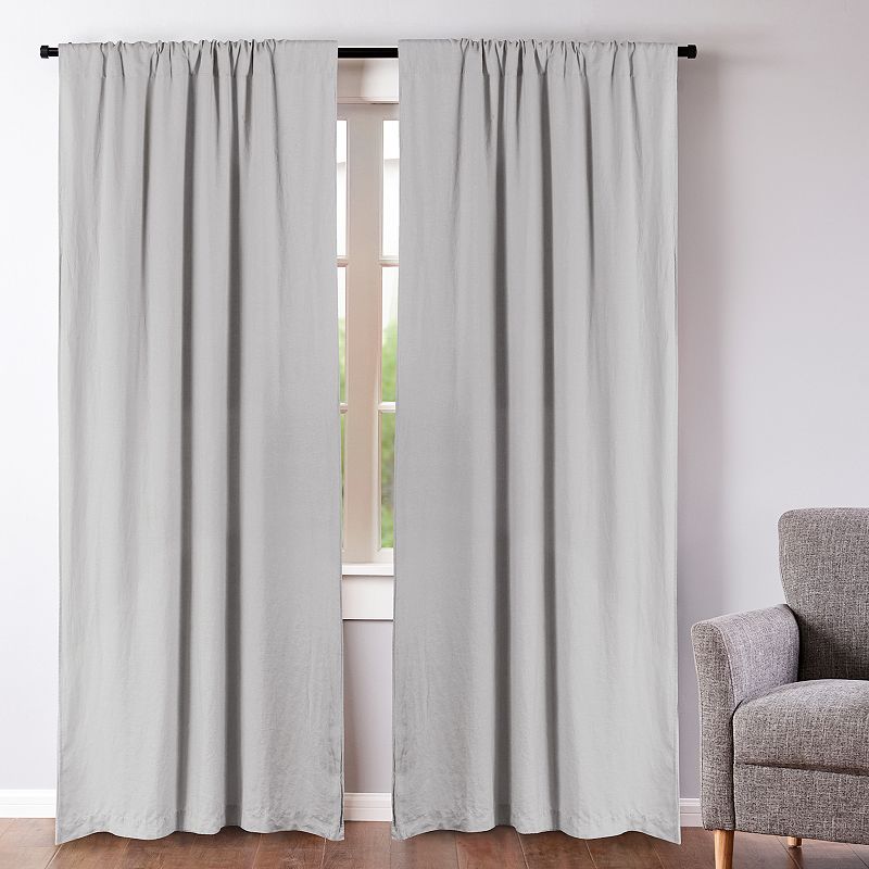 Levtex Home 2-panel Washed Linen Window Curtain Set