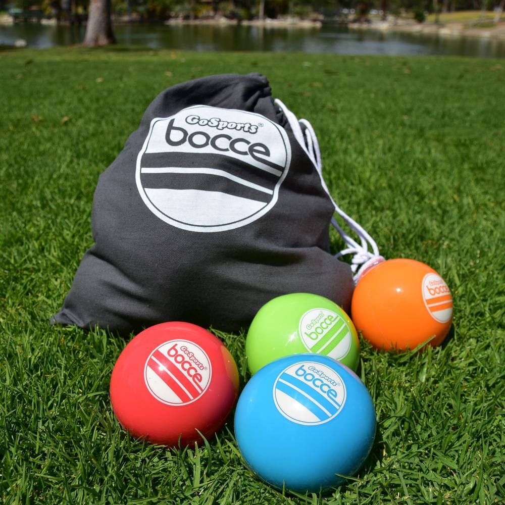 GoFloats Soft Bocce Set Includes 8 Weighted Balls Pallino and Case Play Indoors or Outdoors BOCCE-90-SOFT