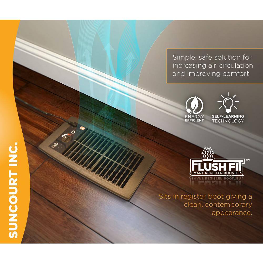 Suncourt Flush Fit Smart Register Booster Fan - Brown HC500-B