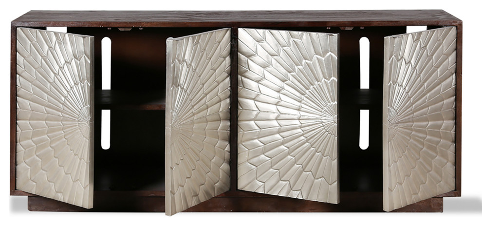 Parker House Crossings Palace 78 quotTV Console   Contemporary   Entertainment Centers And Tv Stands   by Parker House  Houzz
